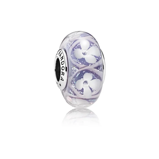 (zdjęcie do) PANDORA Purple Field of Flowers Bead