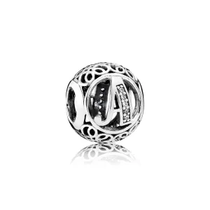 (zdjęcie do) PANDORA Wintage Litera A Czarm - 791845cz