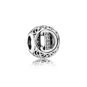(zdjęcie do) PANDORA Wintage Litera D Charm - 791848cz