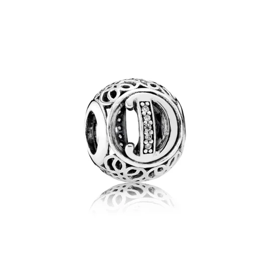 (zdjęcie do) PANDORA Wintage Litera D Charm - 791848cz