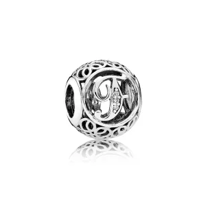 (zdjęcie do) PANDORA Wintage Litera F Oczko - 791850cz