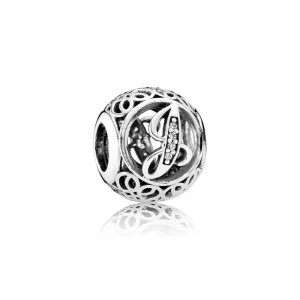 (zdjęcie do) PANDORA Wintage Litera J Oczko - 791854cz