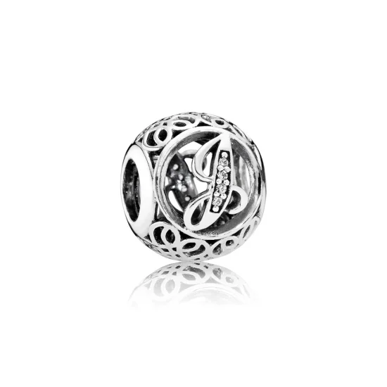 (zdjęcie do) PANDORA Wintage Litera J Oczko - 791854cz