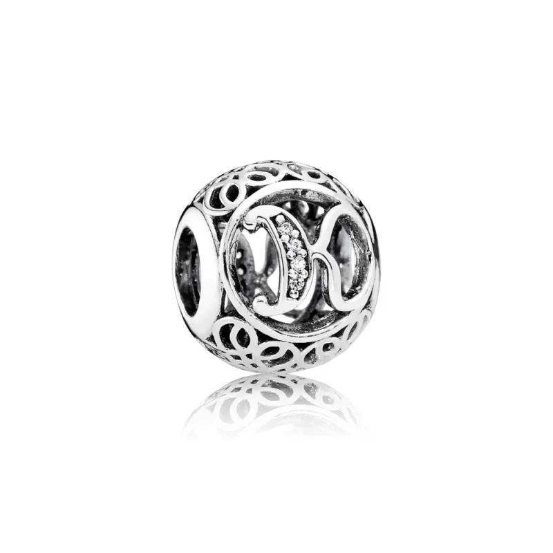 (zdjęcie do) PANDORA Wintage Litera K Charm - 791855cz