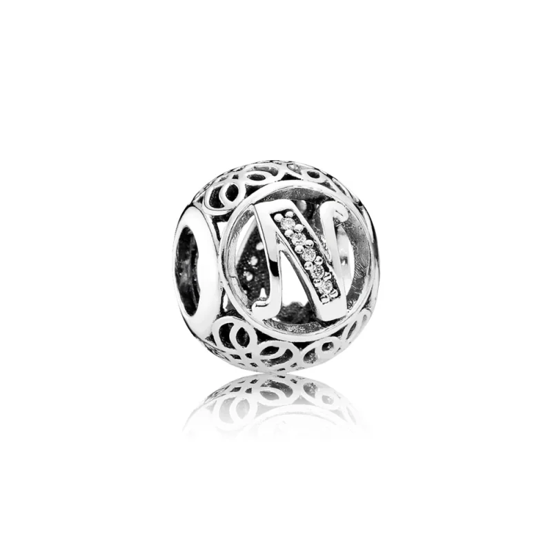(zdjęcie do) PANDORA Wintage Litera N Charm - 791858cz