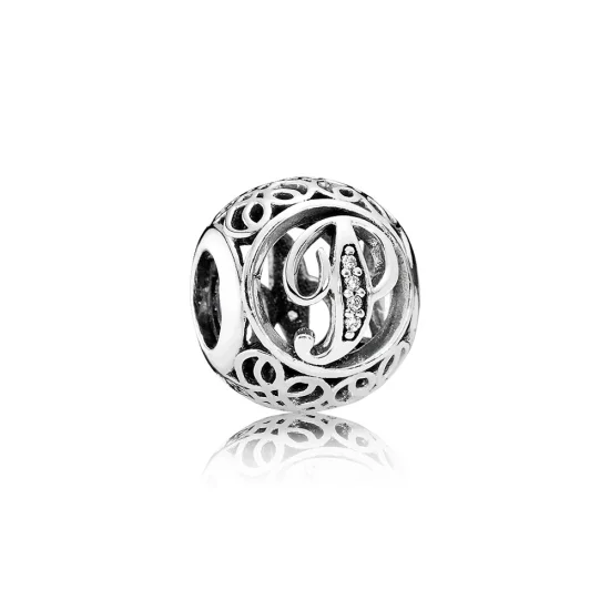 (zdjęcie do) PANDORA Wintage Litera P Charm - 791860cz