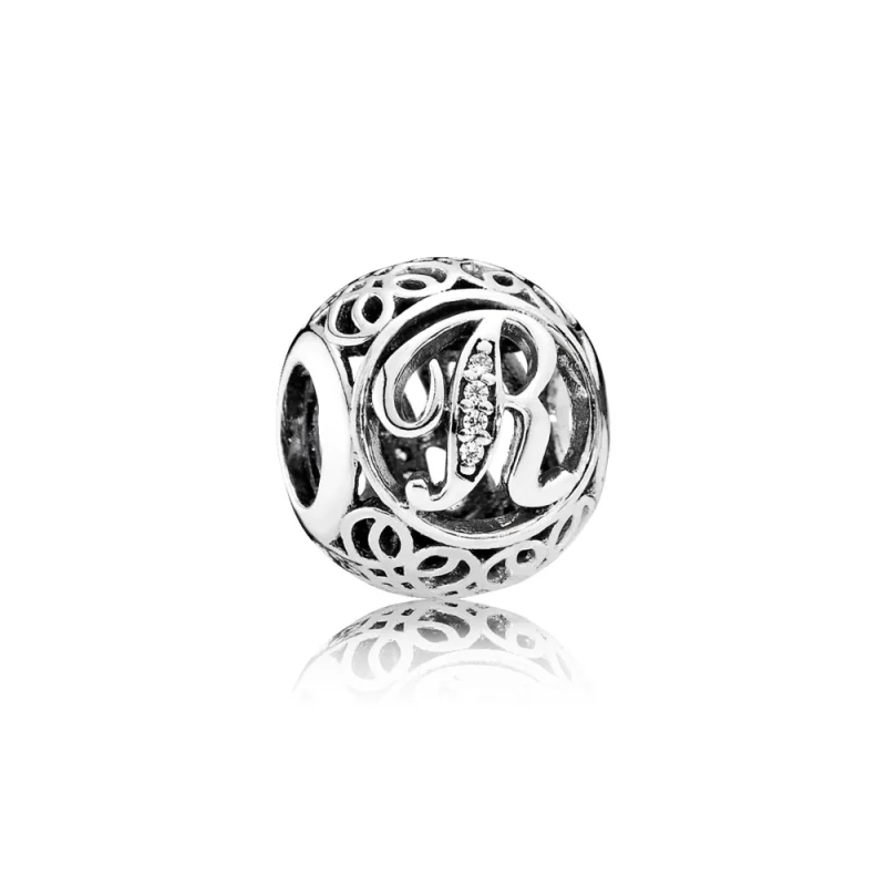 (zdjęcie do) PANDORA Wintage Litera R Charm - 791862cz