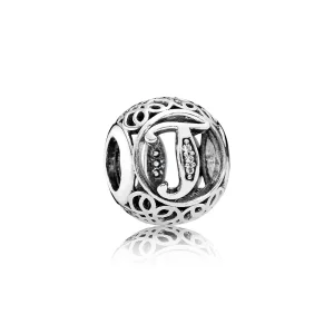 PANDORA Wintage Litera T Czarm - 791864cz (zdjęcie do) PANDORA Wintage Litera T Czarm - 791864cz