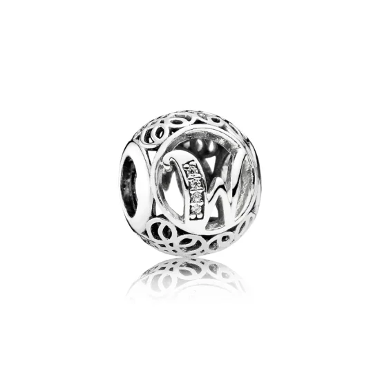 (zdjęcie do) PANDORA Wintage Literka W Charm - 791867cz