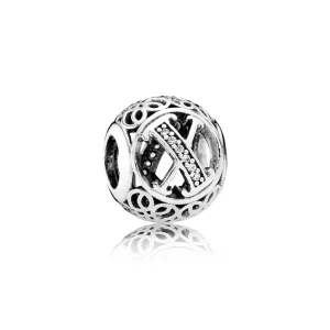 PANDORA Vintage Charm z literą X - 791868cz (zdjęcie do) PANDORA Vintage Charm z literą X - 791868cz
