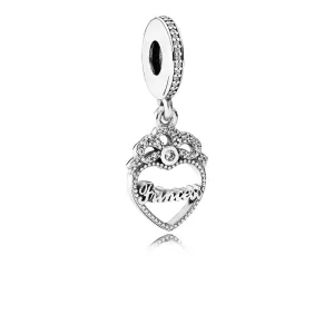 PANDORA Korona Księżniczki Wisiorek z Sercem - 791962cz (zdjęcie do) PANDORA Korona Księżniczki Wisiorek z Sercem - 791962cz