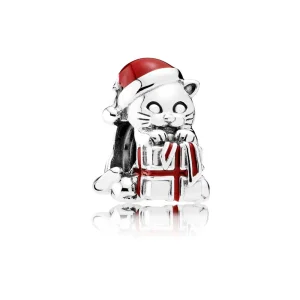 Charms PANDORA Świąteczny kotek (zdjęcie do) Charms PANDORA Świąteczny kotek