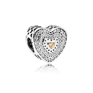 PANDORA Luksusowe Serce Fantazyjny Kolor Przezroczysty CZ Charm - 792081FCZ (zdjęcie do) PANDORA Luksusowe Serce Fantazyjny Kolor Przezroczysty CZ Charm - 792081FCZ