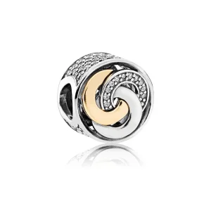 PANDORA Połączone Kręgi Przezroczysty CZ Charm - 792090cz (zdjęcie do) PANDORA Połączone Kręgi Przezroczysty CZ Charm - 792090cz