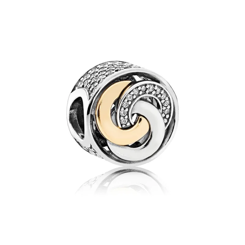 (zdjęcie do) PANDORA Połączone Kręgi Przezroczysty CZ Charm - 792090cz