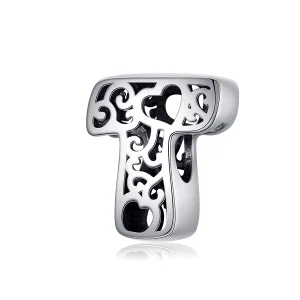 Charms Typu Pandora Magiczna litera T - SCC1229-T (zdjęcie do) Charms Typu Pandora Magiczna litera T - SCC1229-T