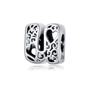Charms Typu Pandora Magiczna litera U - SCC1229-U (zdjęcie do) Charms Typu Pandora Magiczna litera U - SCC1229-U