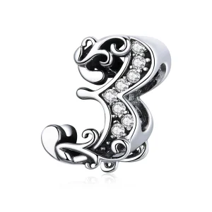 Charms Typu Pandora Numer 3 - SCC1418-3 (zdjęcie do) Charms Typu Pandora Numer 3 - SCC1418-3