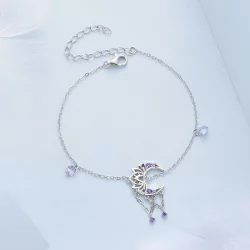 Bransoleta w stylu Pandora z motywem Księżycowego Lustra Marzeń - BSB125