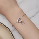 Bransoleta w stylu Pandora z motywem Księżycowego Lustra Marzeń - BSB125