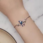 Bransoletka w stylu Pandora z motywem zimorodka - BSB127.