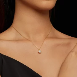 Naszyjnik w stylu Pandora z luksusowym moissanitem - MSN006-B