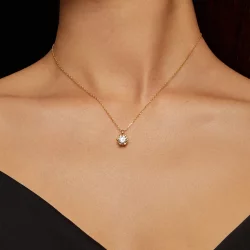 Naszyjnik w stylu Pandora z luksusowym moissanitem - MSN006-B
