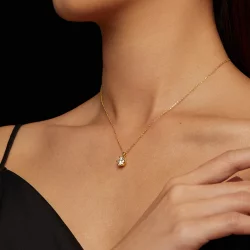 Naszyjnik w stylu Pandora z luksusowym moissanitem - MSN006-B