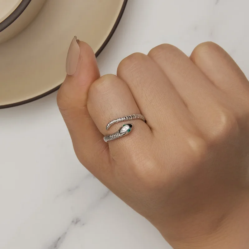 (zdjęcie do) Otwarty pierścionek Pandora Style Snake - BSR440 - Wyświetl 6