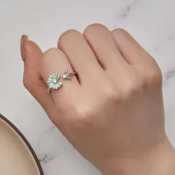 Pandora Styl Daisy Pszczoła Otwarty Pierścień - SCR929