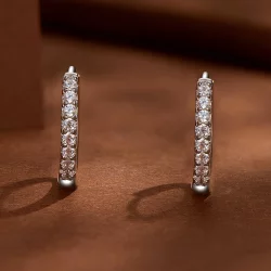 Pandora Styl Delikatne Kolczyki z Cyrkoniami Moissanite - MSE022