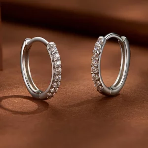 Pandora Styl Delikatne Kolczyki z Cyrkoniami Moissanite - MSE022