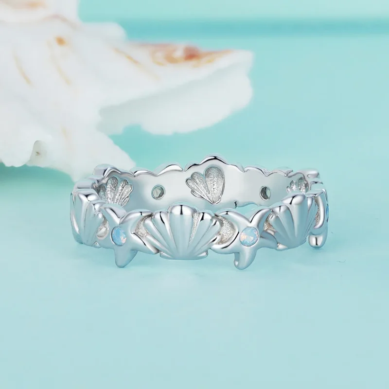 (zdjęcie do) Pandora Styl Gwiazdka Muszla Pierścień - BSR430 - Wyświetl 3
