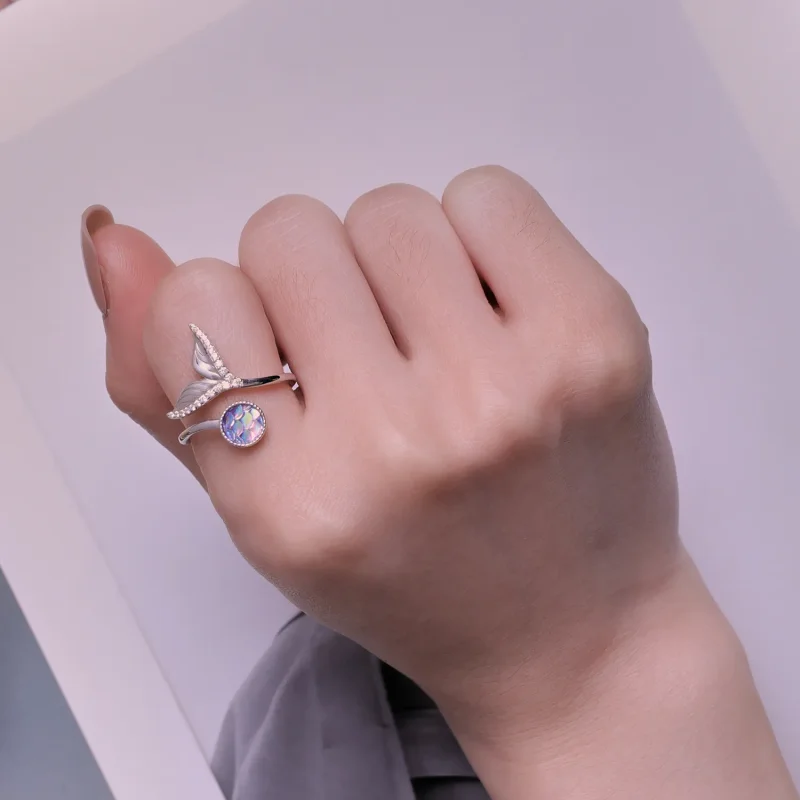 (zdjęcie do) Pandora Styl Rybi Otwarty Pierścień - BSR429 - Wyświetl 5