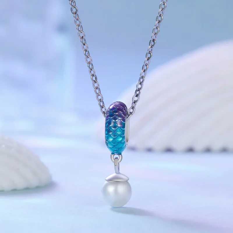 (zdjęcie do) Pandora Styl Rybiej Skali Przestrzenny Charm - BSC875 - Wyświetl 2