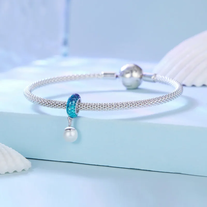 (zdjęcie do) Pandora Styl Rybiej Skali Przestrzenny Charm - BSC875 - Wyświetl 3