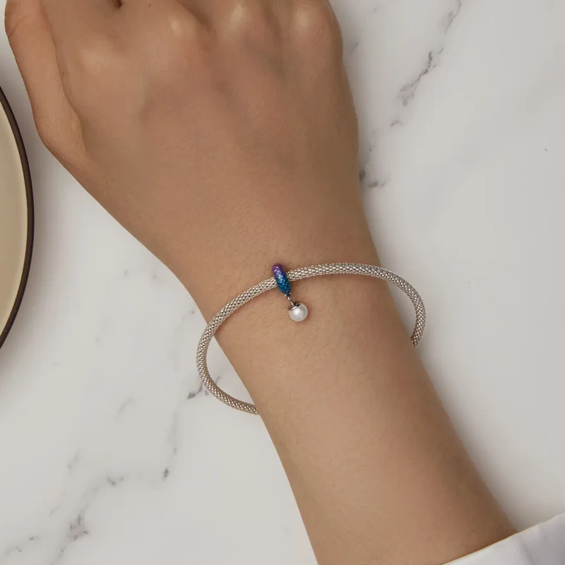 (zdjęcie do) Pandora Styl Rybiej Skali Przestrzenny Charm - BSC875 - Wyświetl 5