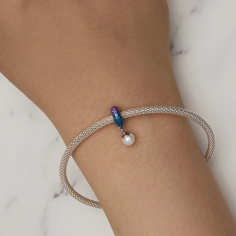 (zdjęcie do) Pandora Styl Rybiej Skali Przestrzenny Charm - BSC875 - Wyświetl 6