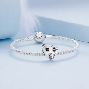 Pandora Styl Sercem w kształcie domku Charm - BSC871