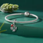 Pandora Styl Szczęśliwy Czterolistna Koniczynka Żuczka Wisiorek Charm - SCC2523