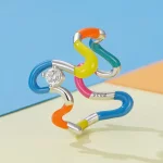 Pandora Styl Tęczowy Nieregularny Pierścień - SCR940