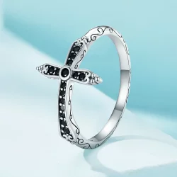 Pandora Styl Wintage Krzyż Pierścionek - SCR930