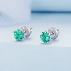 Pandora Styl Zielone Kolczyki Z Nana - BSE831-GN
