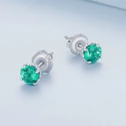 Pandora Styl Zielone Kolczyki Z Nana - BSE831-GN