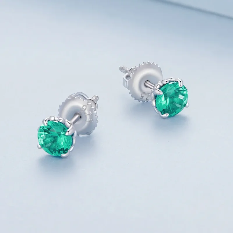 (zdjęcie do) Pandora Styl Zielone Kolczyki Z Nana - BSE831-GN - Wyświetl 4
