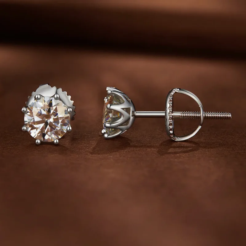 (zdjęcie do) Pandora Style 0.5 Karatowe Kolczyki z Moissanitem - MSE019-S - Wyświetl 3