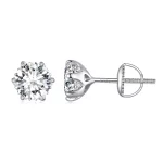 Pandora Style 1-karatowe kolczyki sztuczne diamenty Moissanite - MSE020-L