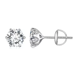 Pandora Style 1-karatowe kolczyki sztuczne diamenty Moissanite - MSE020-L