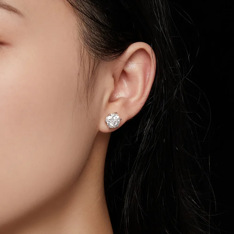 (zdjęcie do) Pandora Style 2 Karatowe Kolczyki z Moissanitem - MSE021-L - Wyświetl 7