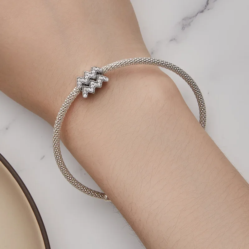 (zdjęcie do) Pandora Style Aquarius Lucky Zodiac Charm - SCC2516-12 - Wyświetl 6